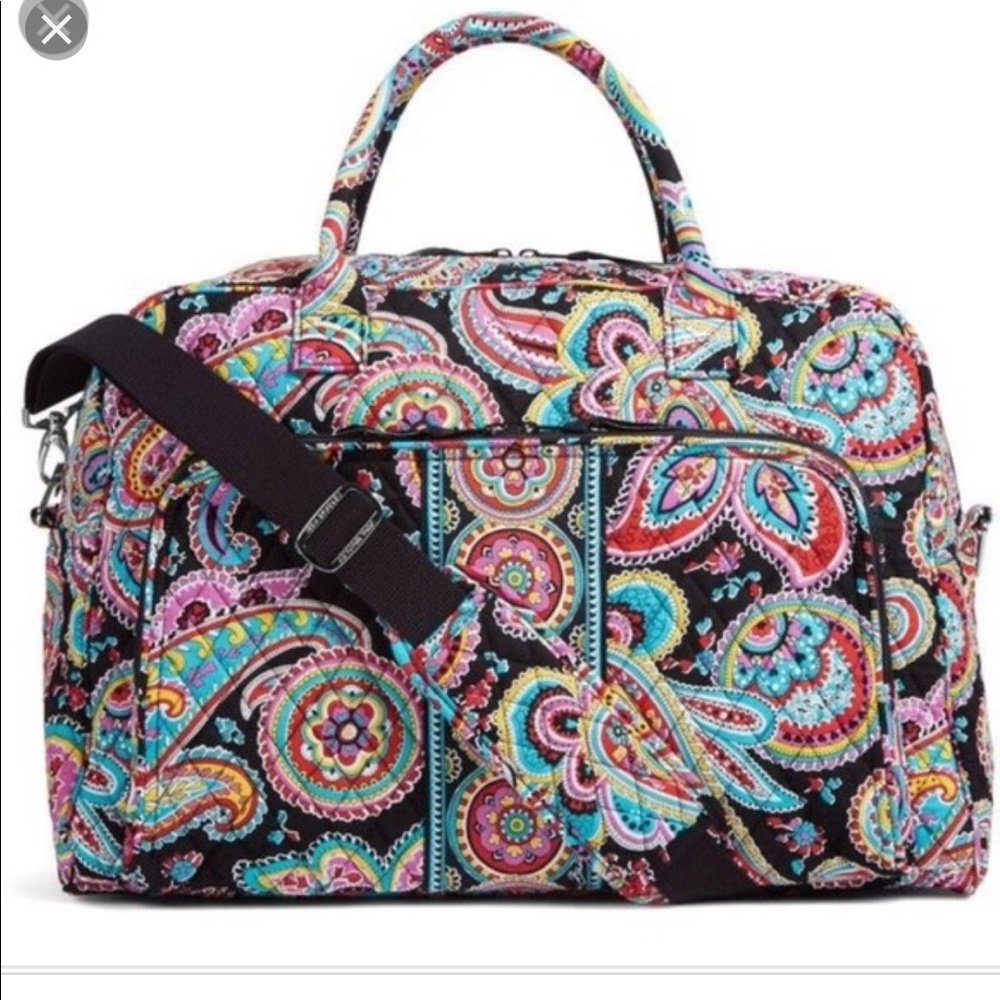 Vera Bradley weekender bag and cosmetic bag